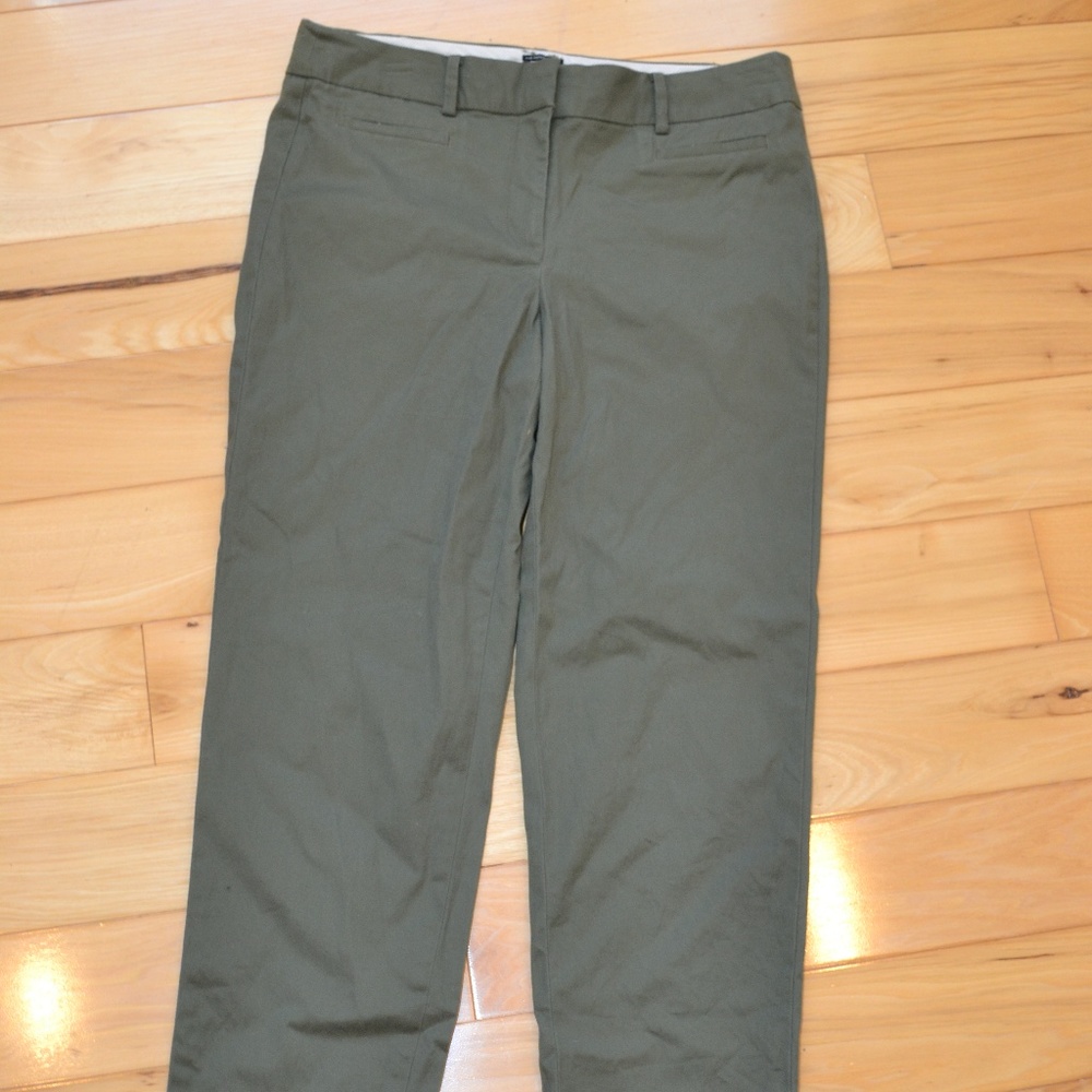 olive green the perfect crop pants Talbots sz 4